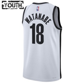NBA Brooklyn Nets Trikot Yuta Watanabe 18 Nike 2022-23 Association Edition Weiß Swingman - Kinder
